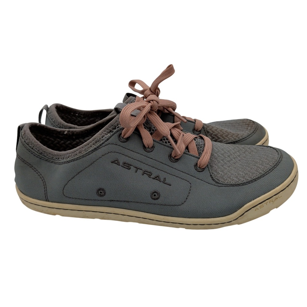 Astral Loyak Womens Water Shoes Size 9 Gray Pink Canvas Mesh S192 Barefoot Style